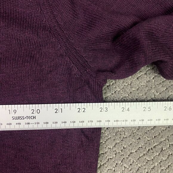 Mizzen Main 1/4 Zip Pullover Sweater Men's XL Purple Quarter Zip Mizzen + Main - Picture 10 of 11